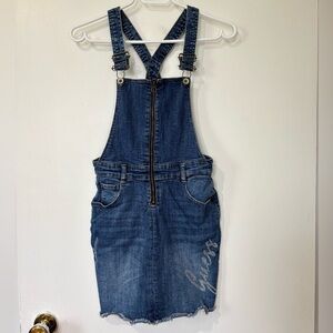Guess Denim Zip-Front Dress Overall - Size 12 (Fits XS)